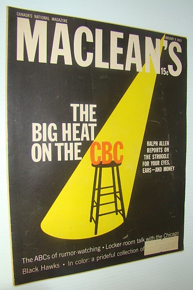 Image for Maclean's - Canada's National Magazine, February 9, 1963 - The "Hairy" Chicago Blackhawks