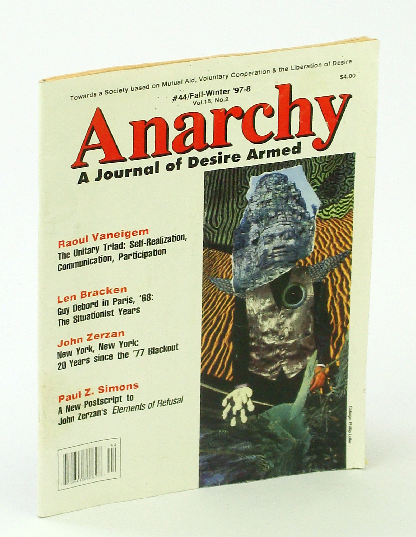 Image for Anarchy [Magazine] A Journal of Desire Armed, #44, Fall - Winter '97-8 [1997 - 1998] Vol 15, No. 2 - Guy Debord in Paris, '68