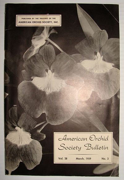 Image for American Orchid Society Bulletin Vol. 28 March, 1959 No. 3