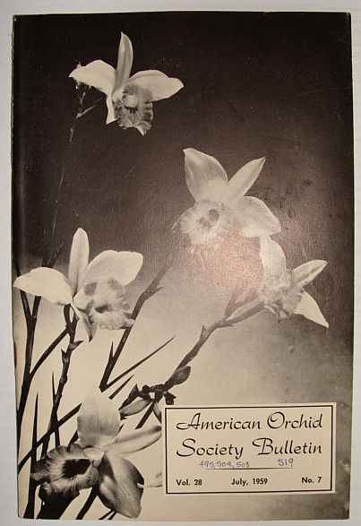 Image for American Orchid Society Bulletin Vol. 28 July, 1959 No. 7