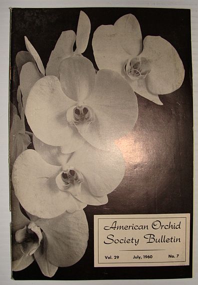 Image for American Orchid Society Bulletin Vol. 29 July, 1960 No. 7