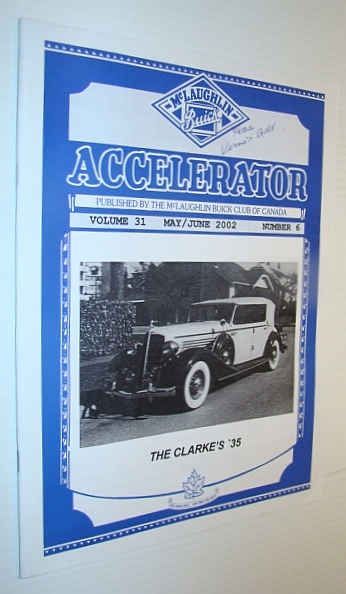 Image for Accelerator, May/June 2002, Volume 31, Number 6 - Publication of the McLaughlin Buick Club of Canada