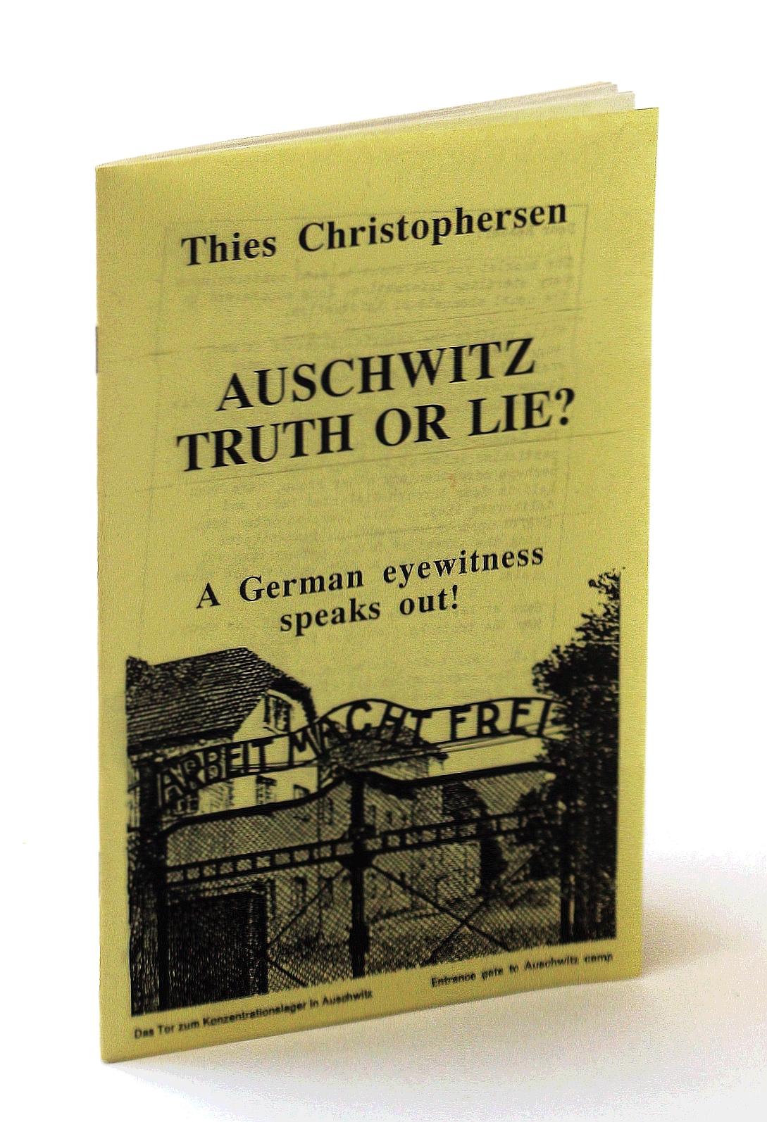 Image for Auschwitz - Truth or Lie?: A German Eyewitness Speaks Out!