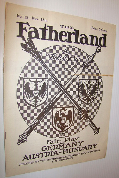 Image for The Fatherland - Fair Play for Germany and Austria-Hungary, November 18th, 1914