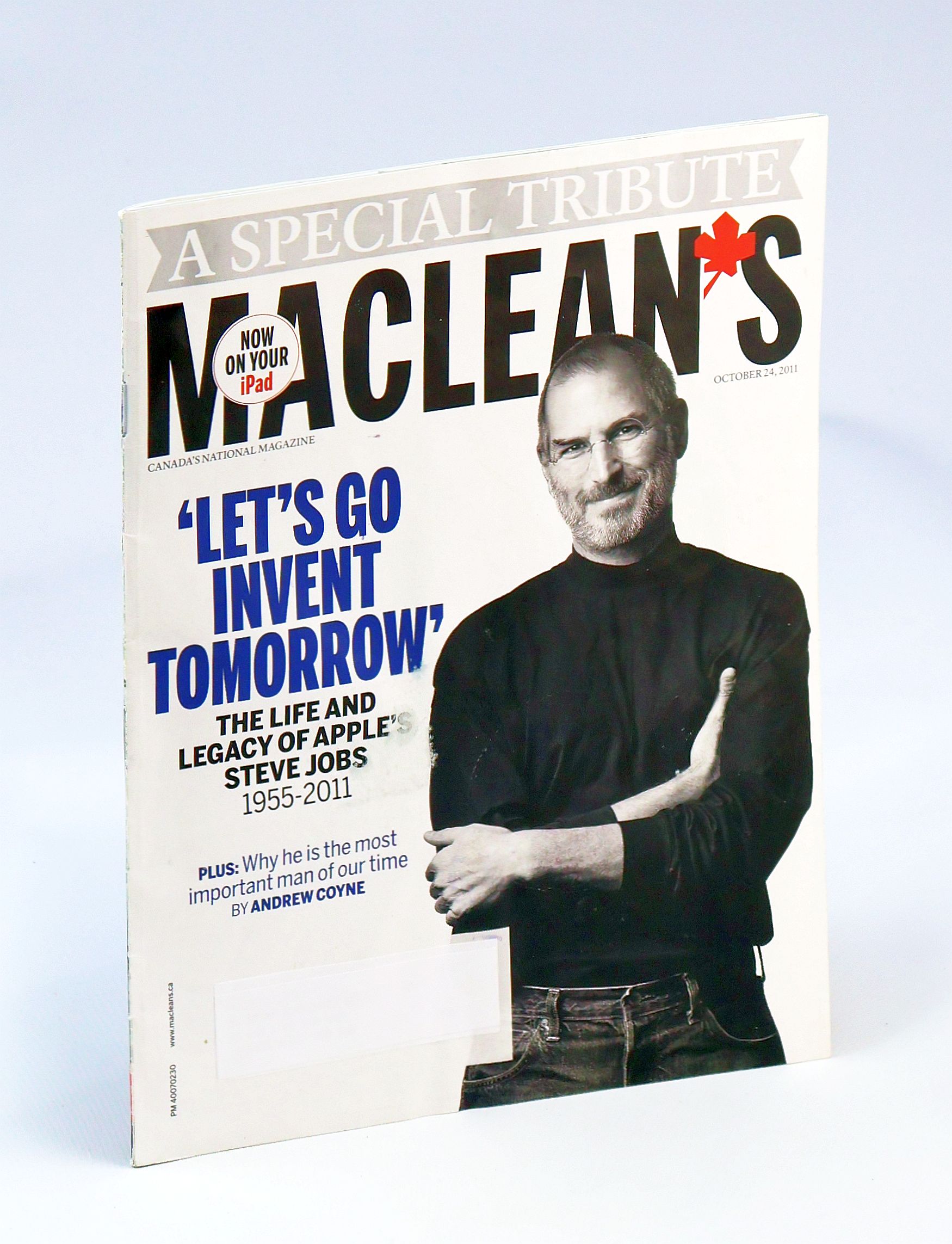 Maclean's Magazine, October 24, 2011 - Steve Jobs Tribute Issue