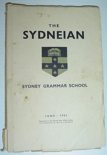 Image for The Sydneian, June 1952 - Sydney (Australia) Grammar School