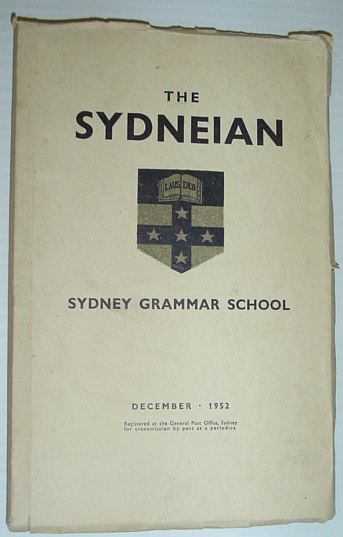 Image for The Sydneian, December 1952 - Sydney (Australia) Grammar School