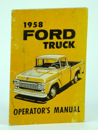 Image for 1958 Ford Truck Operator's Manual