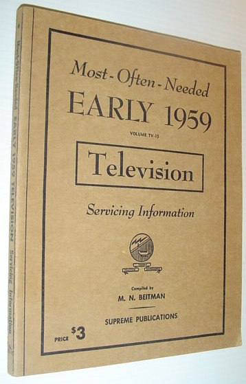 Image for Most-Often-Needed Early 1959 Television Servicing Information: Volume TV-15