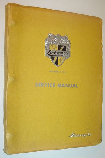 Image for Schaefer Inc. (Minneapolis, MN) Service Manual