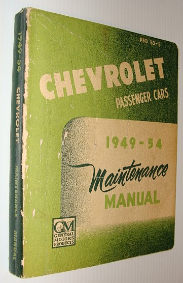Image for Chevrolet Passenger Cars 1949-1954 Maintenance Manual - PSD 53-5
