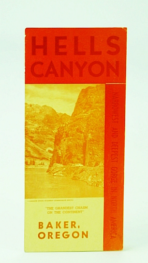 Image for Hells Canyon - Narrowest and Deepeste Gorge in North America, Baker, Oregon: Promotional Brochure