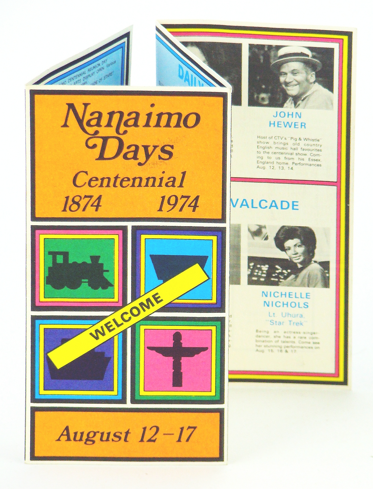 Image for Nanaimo Days Centennial 1874-1974, August 12-17, 1974 - Entertainment Schedule