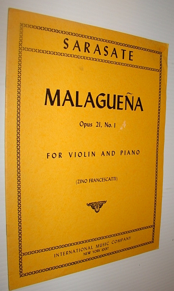 Image for Malaguena Opus 21, No. 1 for Violin and Piano - Sheet Music for Piano and Violin