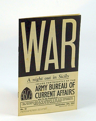 Image for WAR: Sicily Summary.  No. 52.  September (Sept.) 4th, 1943
