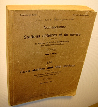 Image for List of Coast Stations and Ship Stations, 18th Edition, August 1947