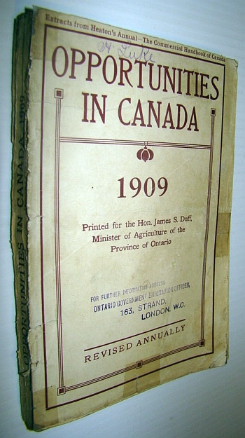 Image for Opportunities in Canada 1909: A Canadian Encyclopedia of General and Local Inforamtion (Extracts from Heaton's Annual)