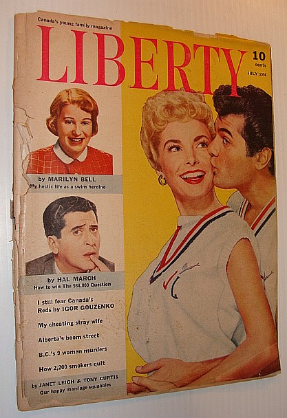 Image for Liberty - Canada's Young Family Magazine, July 1956 *Cover Photos of Janet Leigh and Tony Curtis*