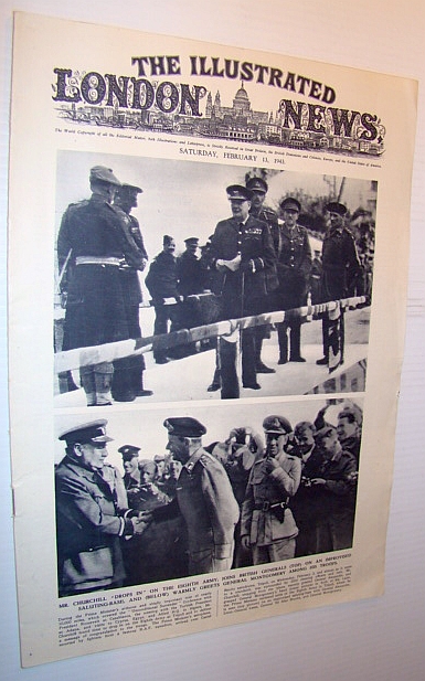 Image for The Illustrated London News, Saturday, February 13, 1943 - Churchill Drops in on the Eighth Army