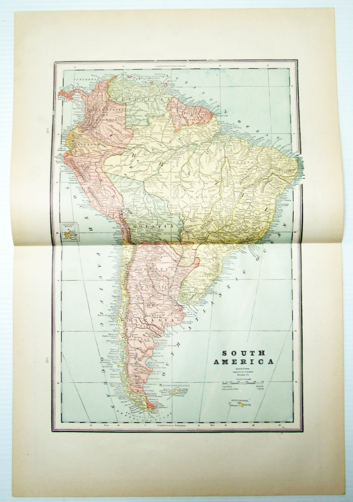 Image for 1889 Color Map of Central America