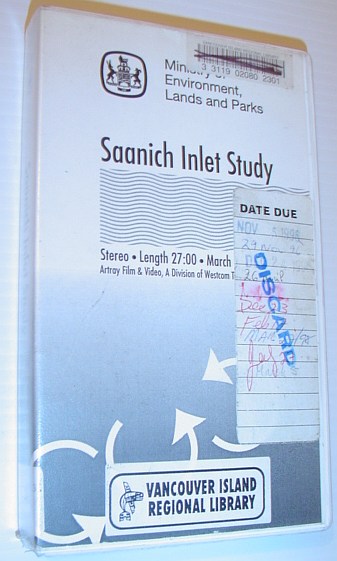 Image for Saanich Inlet Study: 27 Minute VHS Video Tape in Case