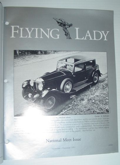 Image for Flying Lady - The Periodical of the Rolls-Royce Owner's Club, Inc., November/December 1991