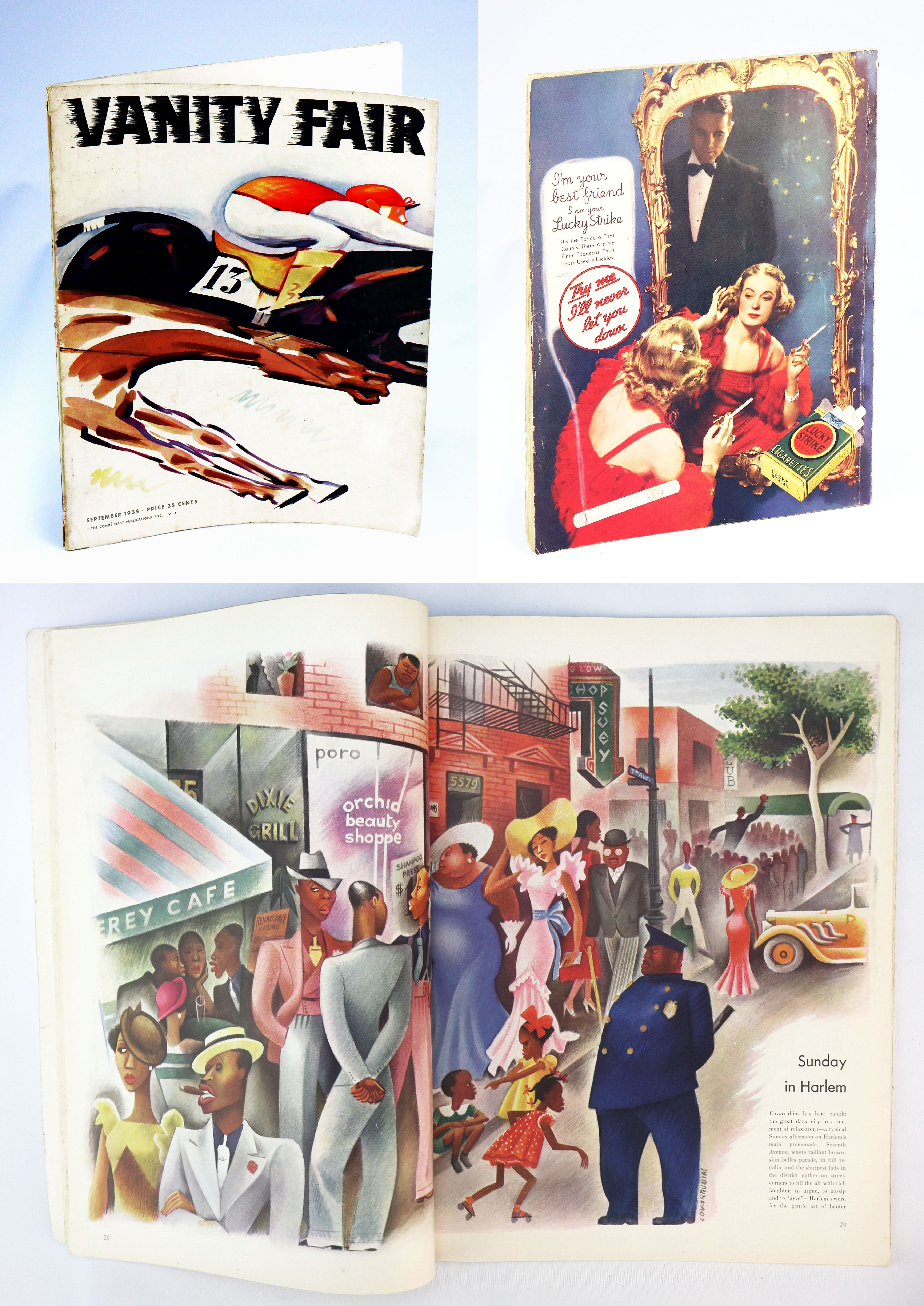 Vanity Fair [Magazine] - The Kaleidoscopic Review of Modern Life, September, 1935, Vol. 45 No. 1 - Covarrubias Illustration 