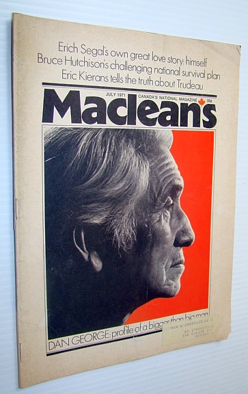 Image for Maclean's - Canada's National Magazine, July 1971 - Chief Dan George Cover Photo