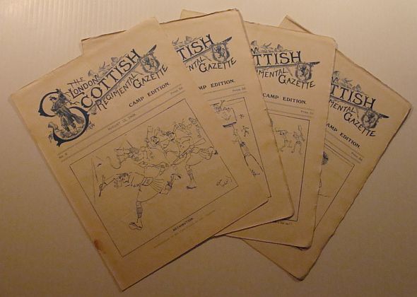 Image for The London Scottish Regimental Gazette: Lot of Four Separate Camp Issues, dated 2 Aug 1909, 3 Aug 1909, 5 Aug 1909, 12 Aug 1909