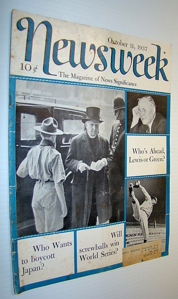 Image for Newsweek Magazine, October 11, 1937