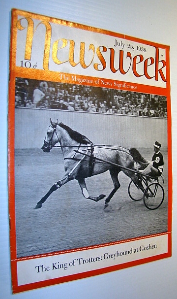 Image for Newsweek Magazine, July 25, 1938 - Cover Photo of Trotter at Goshen, New York