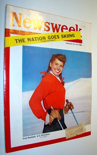Newsweek Magazine, January 28, 1952 - Katy Randolph Cover Photo Image for Newsweek Magazine, January 28, 1952 - Katy Randolph Cover Photo