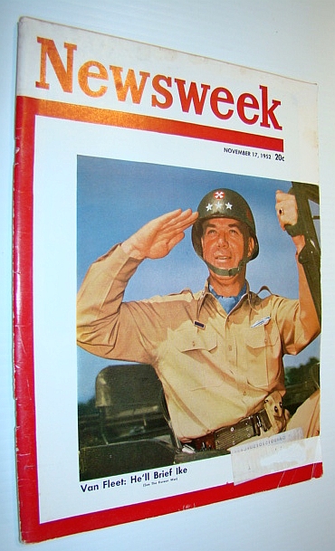 Image for Newsweek Magazine, November 17, 1952 - General James A. Van Fleet Color Cover Photo