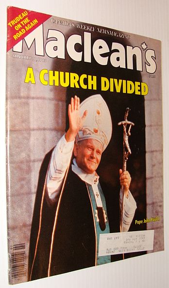 Image for Maclean's Magazine, January 10, 1983 *The Catholic Church Divided - Cover Photo of Pope John Paul II*