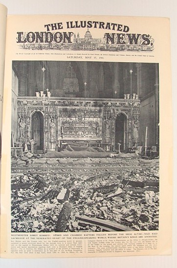Image for The Illustrated London News, May 17, 1941 *Cover Photo of Westminster Abby Bomb Damage / The Sensational Flight By Rudolph Hess from Germany to Glasgow