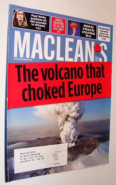 Image for Maclean's Magazine, May 3 2010 *ICELAND VOLCANO CHOKES EUROPE*