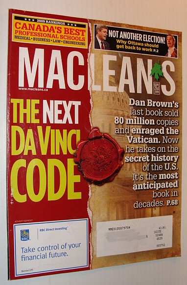 Image for Maclean's Magazine, September 21, 2009 *The Next Da Vinci Code*