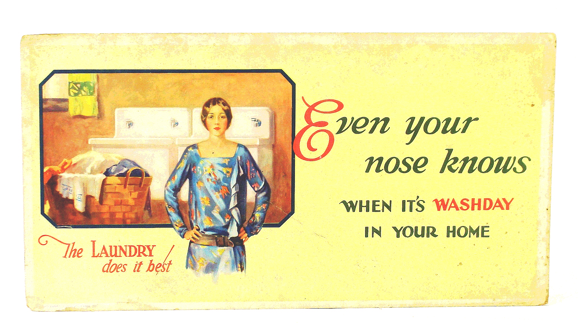 Image for "Even Your Nose Knows When It's Washday In Your Home" - Vintage Laundry Advertising Poster From the Roaring Twenties