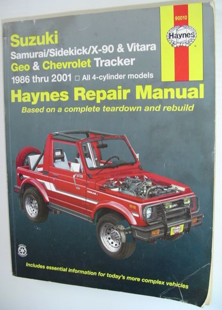 Image for Suzuki Samurai, Sidekick, X90, and Vitara; Geo/Chevrolet Tracker (Haynes Repair Manuals)