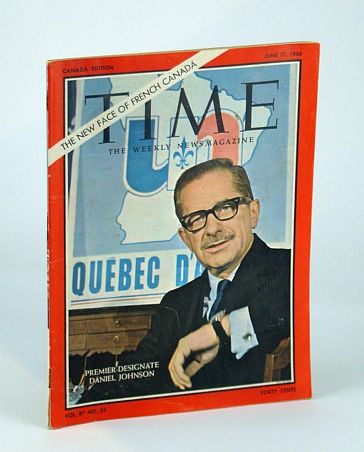 Image for Time Magazine (Canadian Edition) June 17, 1966 - Quebec Premier-Designate Daniel Johnson Cover Photo
