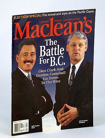 Image for Maclean's - Canada's Weekly Newsmagazine, May 27, 1996 - The Battle for B.C. (British Columbia)