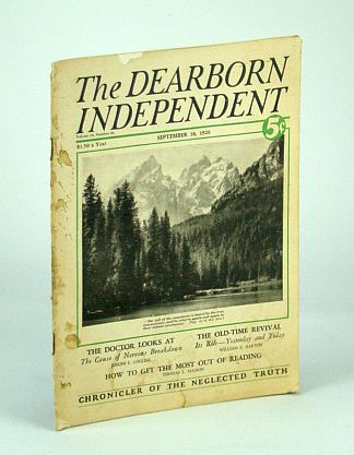 Image for The Dearborn Independent - Chronicler of the Neglected Truth, September (Sept.) 18, 1926 - Socialism Through the Eyes of the Churchman