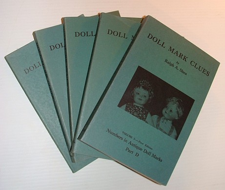 Image for Doll Mark Clues - First Five Volumes: Volume 1 - Antique Dolls Dictionary, Volume 2 - Numbers in Antique Doll Marks, Volume 3 - Numbers in Antique Doll Marks, Volume 4 - Numbers in Antique Doll Marks, and Volume 5 - Numbers in Antique Doll Marks