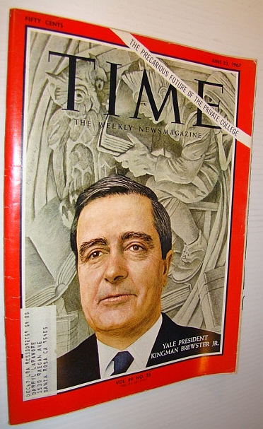 Image for Time Magazine, June 23, 1967 - Yale President Kingman Brewster Jr. Cover