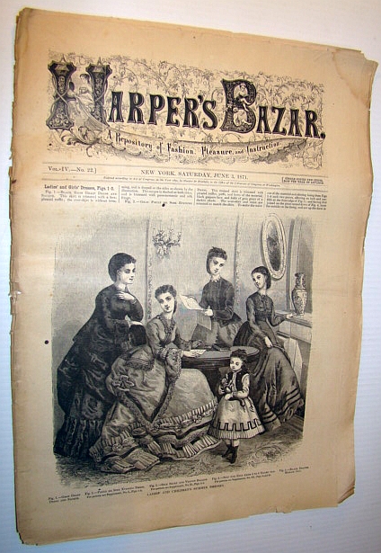 Image for Harper's Bazar (Bazaar), June 3, 1871 - A Repository of Fashion, Pleasure, and Instruction