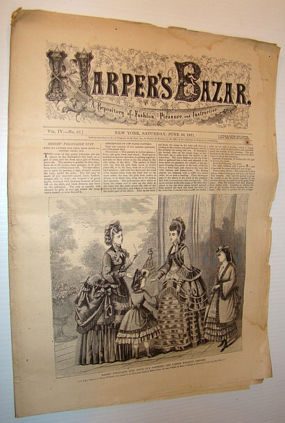 Image for Harper's Bazar (Bazaar), June 10, 1871 - A Repository of Fashion, Pleasure, and Instruction