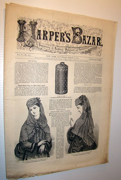 Image for Harper's Bazar (Bazaar) Magazine, March 9, 1872 - A Repository of Fashion, Pleasure, and Instruction