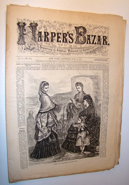 Image for Harper's Bazar (Bazaar) Magazine, July 6, 1872 - A Repository of Fashion, Pleasure, and Instruction