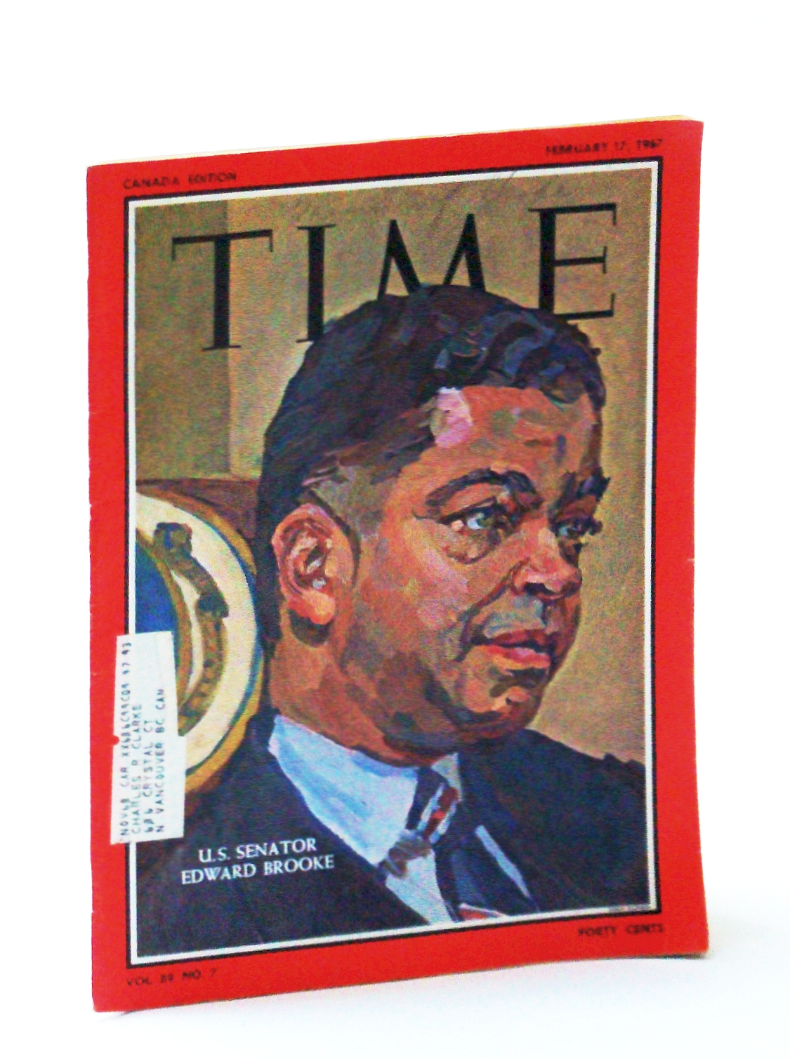 Image for Time Magazine, February 17, 1967 - Senator Edward Brooke Cover