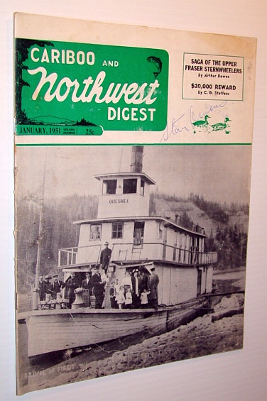 Image for Cariboo and Northwest Digest Magazine, January 1951- Saga of the Upper Fraser Sternwheelers